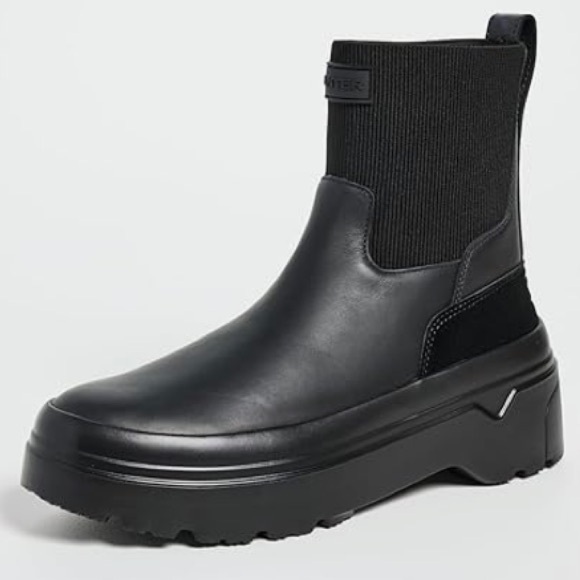 NEW HUNTER Explorer Flatform Chelsea Boots Leather 864mn New in box 8 - Picture 4 of 11